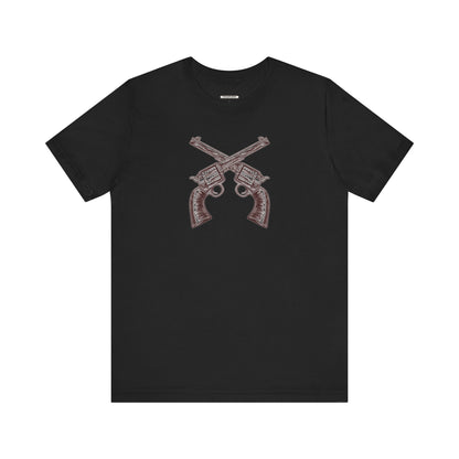 Pistols Crossed Vintage Objects Graphic T-Shirt
