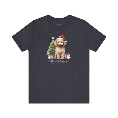 Poodle Merry Christmas Graphic T-Shirt