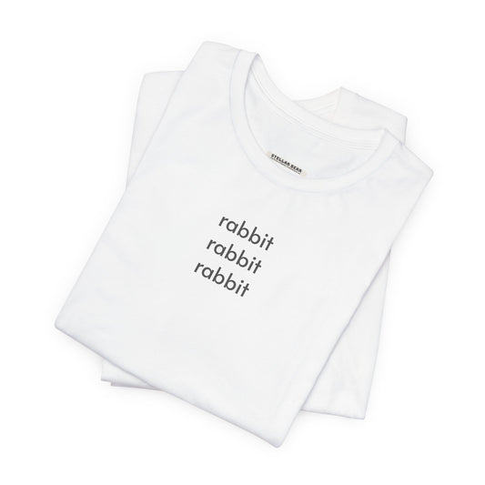 Rabbit Rabbit Rabbit Minimalist Style T-Shirt