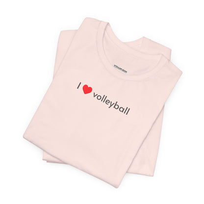 I Love Volleyball Minimalist Style T-Shirt