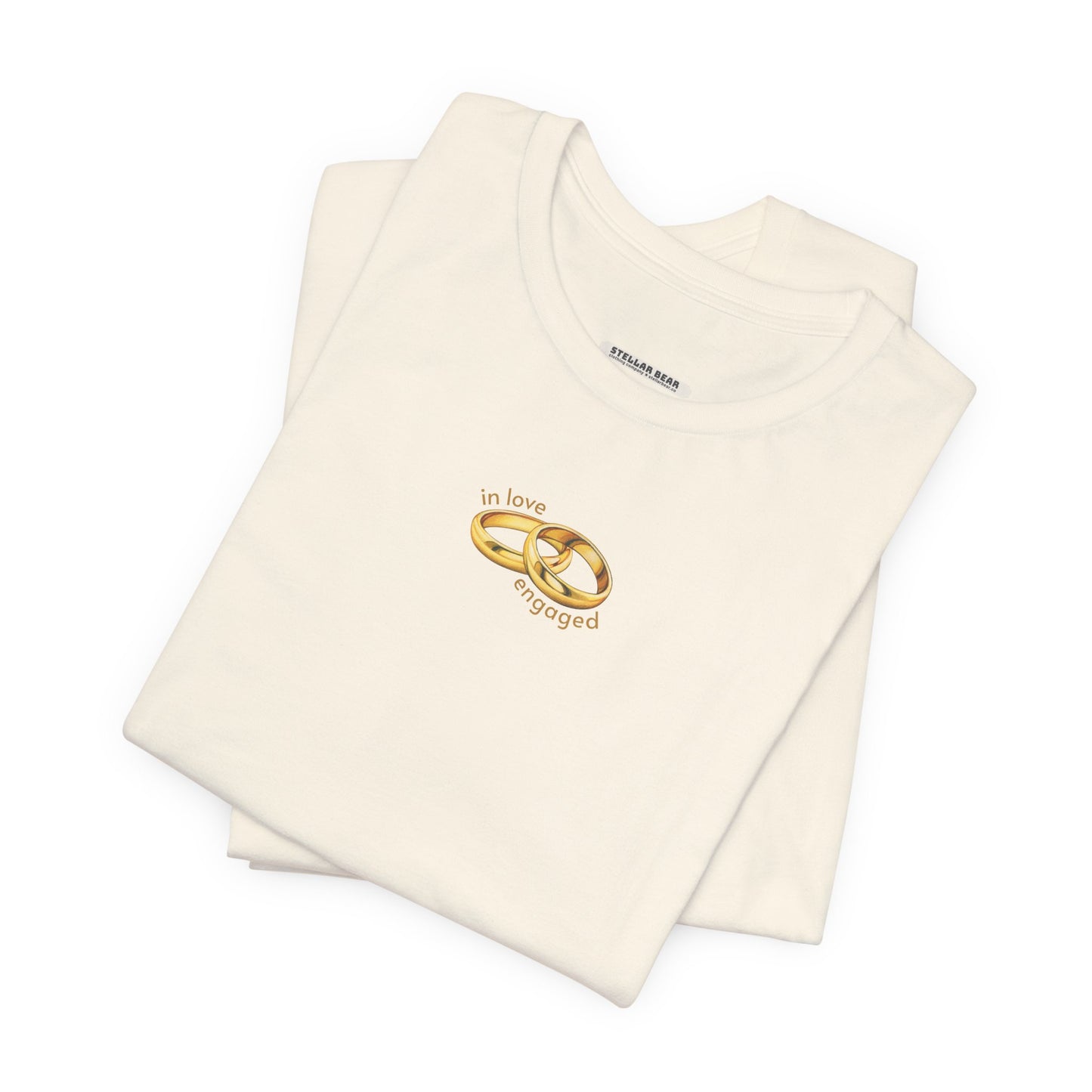 In Love & Engaged Graphic T-Shirt for Engagement Party, Wedding Rehearsal