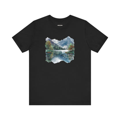 Life's Better at the Lake, Fall Trees Graphic T-Shirt