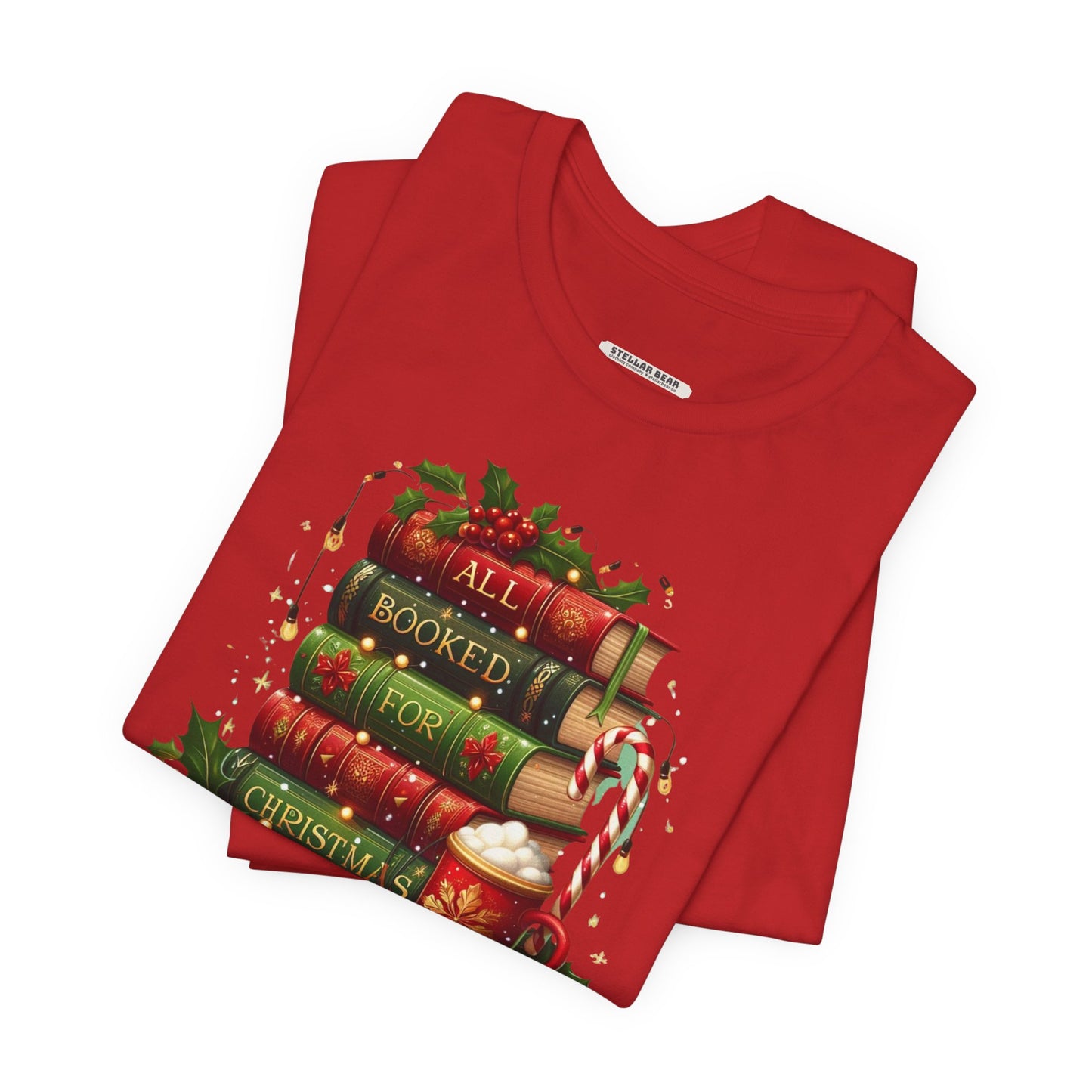 All Booked for Christmas Graphic T-Shirt