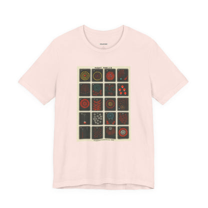 Night Shells 17-36, Hirayama Fireworks Co. 1905 Vintage Graphic T-Shirt