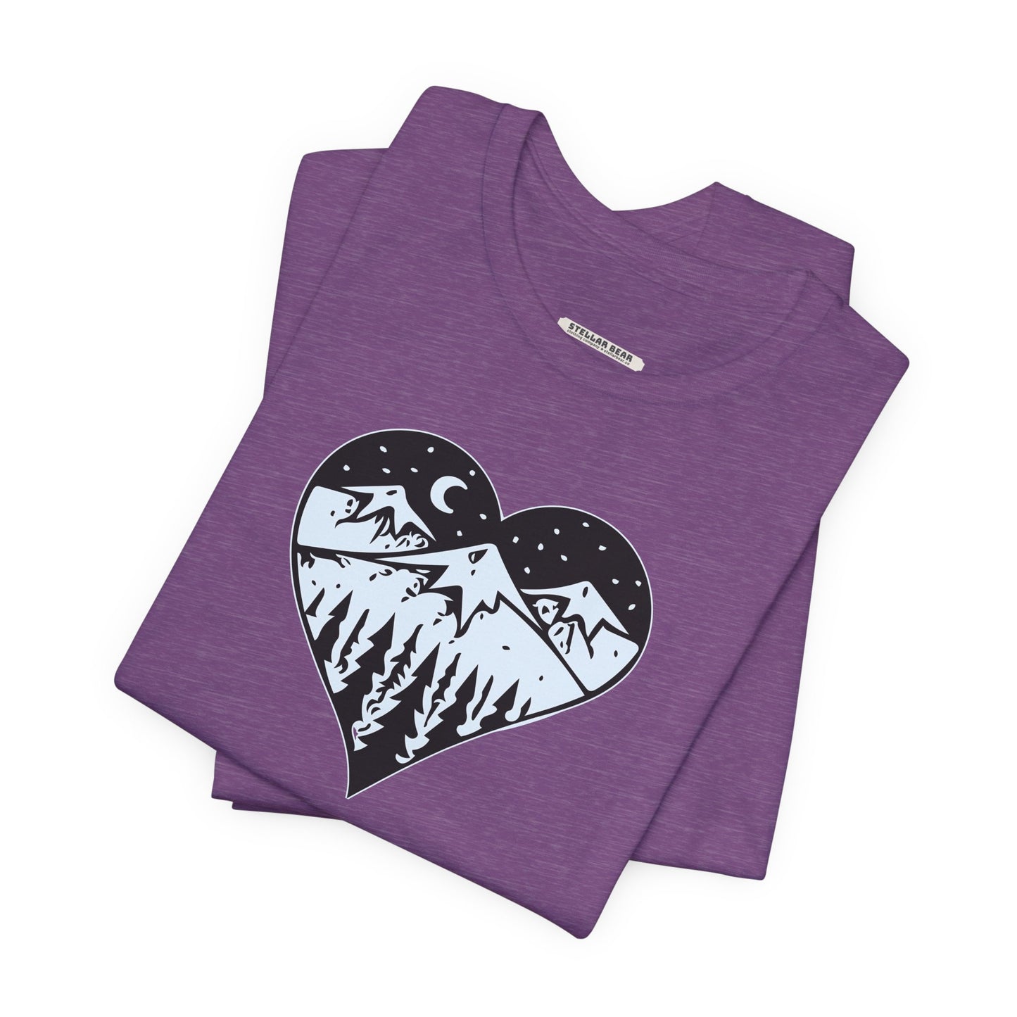 Snowy Mountain at Night Graphic T-Shirt