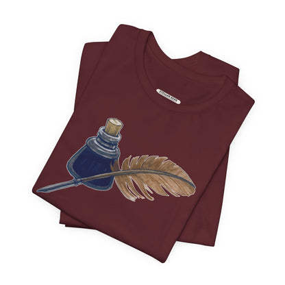 Ink and Feather Quill Pen Vintage Objects Graphic T-Shirt