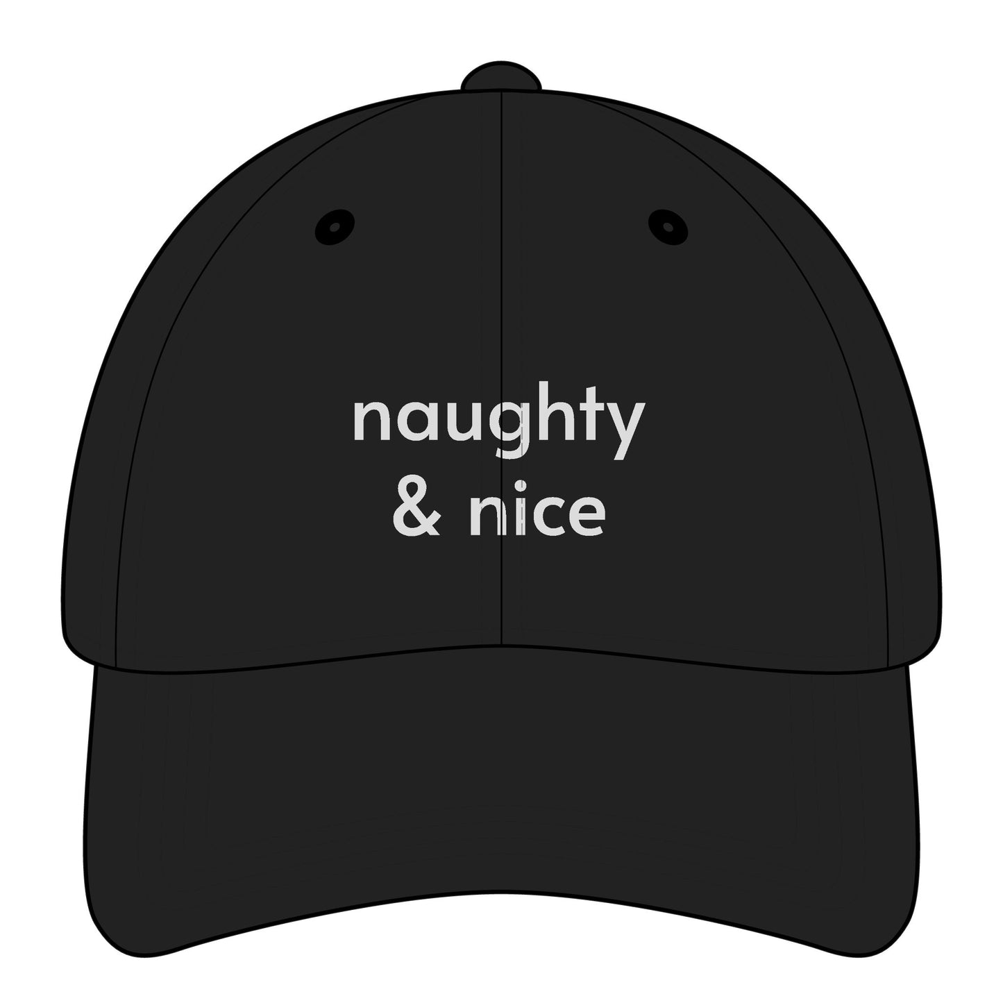Naughty & Nice Minimalist Style Cap
