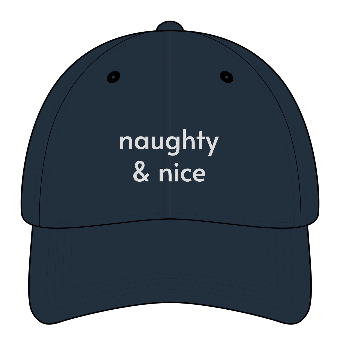 Naughty & Nice Minimalist Style Cap