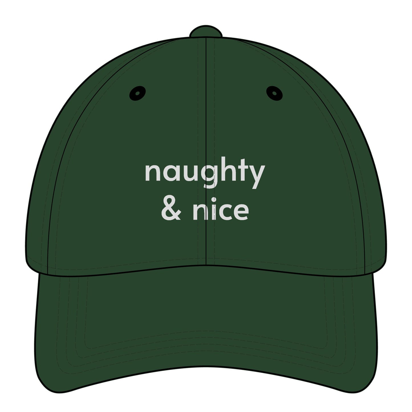 Naughty & Nice Minimalist Style Cap
