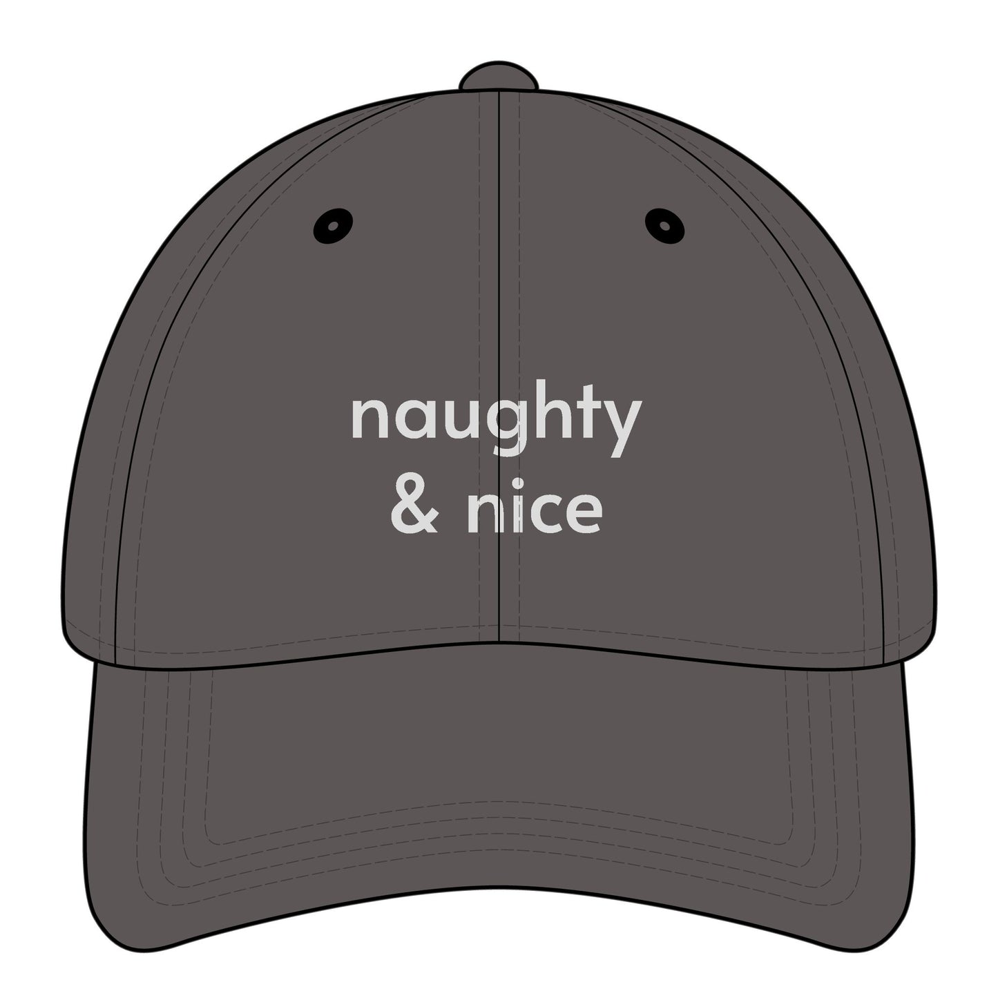 Naughty & Nice Minimalist Style Cap