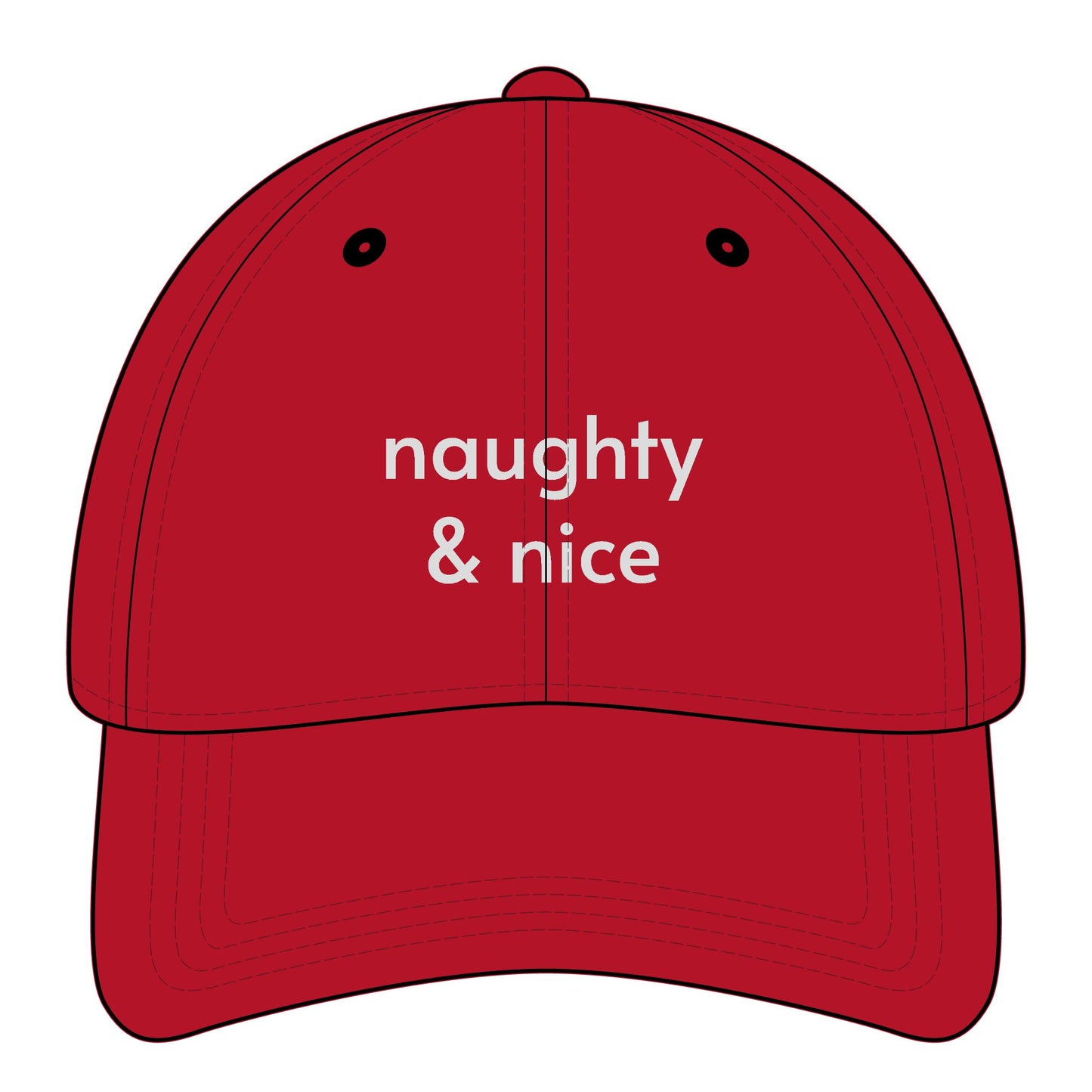 Naughty & Nice Minimalist Style Cap