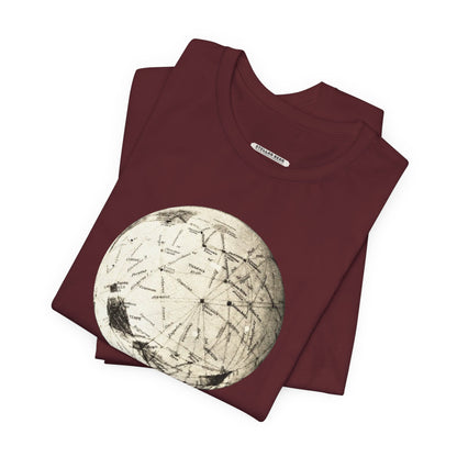 Maps of Canals on Mars 1908 Illustration Vintage Graphic T-Shirt