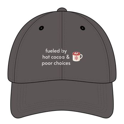 Fueled by Hot Chocolate & Poor Choices Minimalist Style Cap