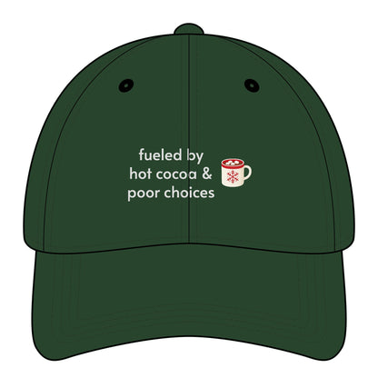 Fueled by Hot Chocolate & Poor Choices Minimalist Style Cap
