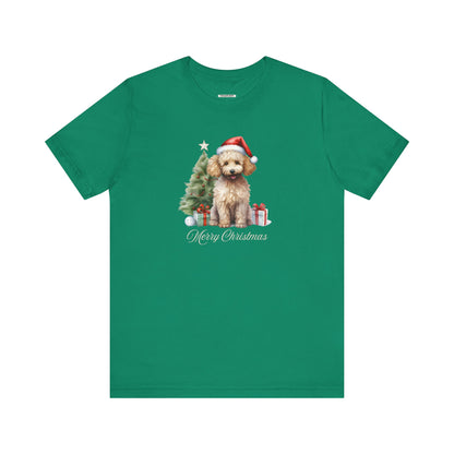Poodle Merry Christmas Graphic T-Shirt