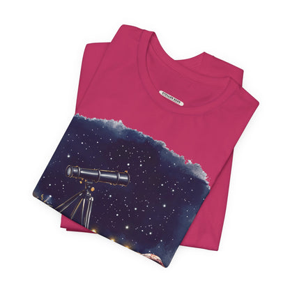 Let's Take a Look Telescope Graphic T-Shirt