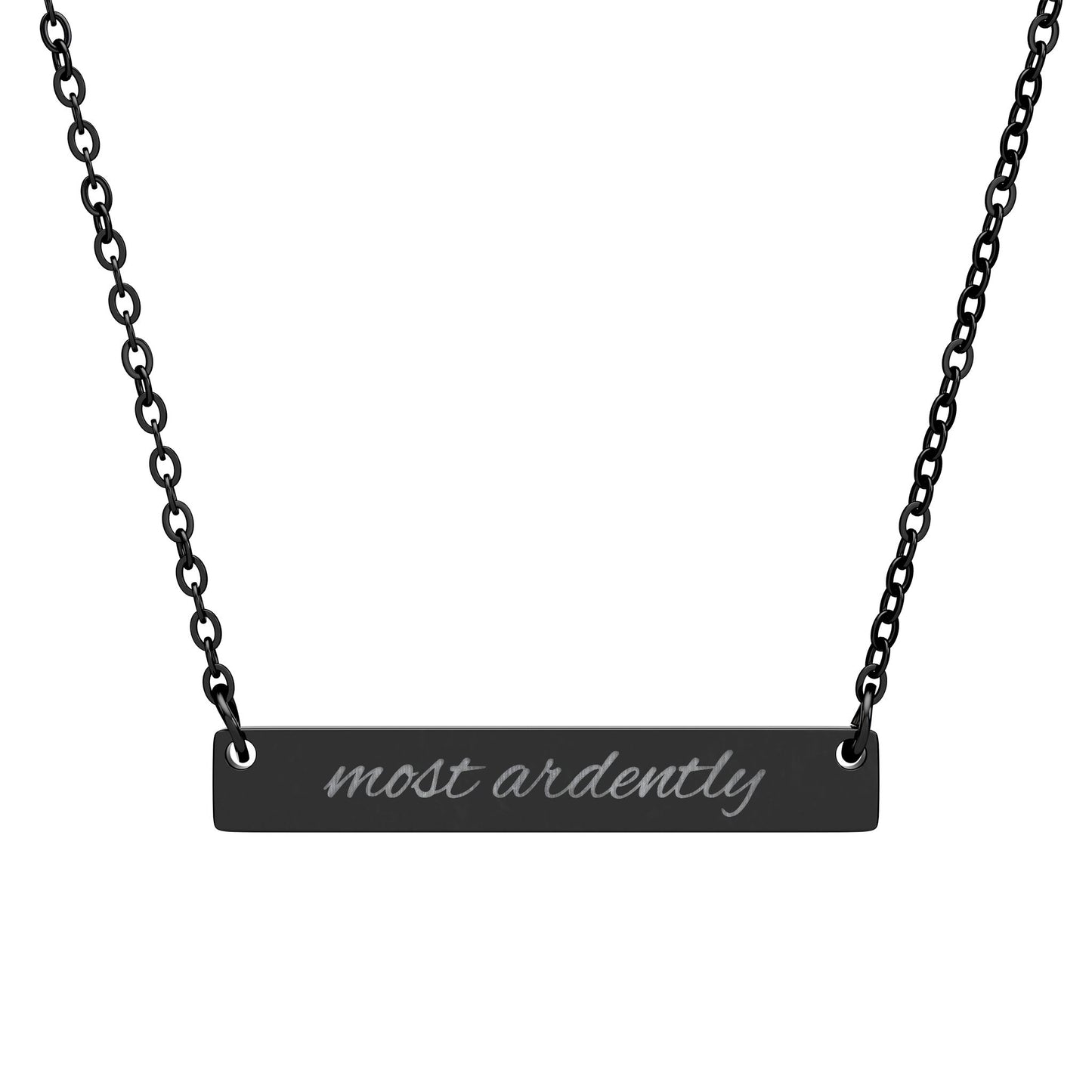 Most Ardently Bar Necklace (Jane Austen adaptation)