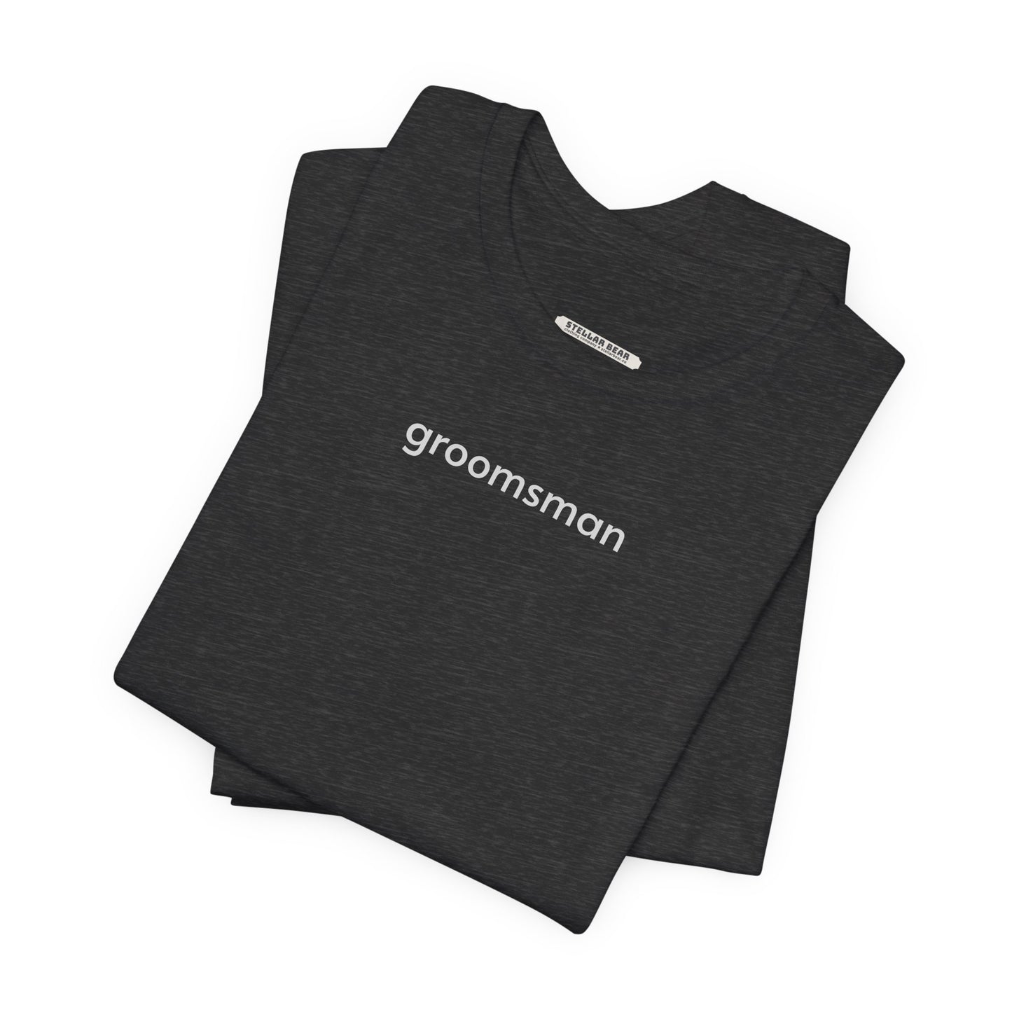 Groomsman Minimalist Style T-Shirt for Bachelor Party, Wedding Rehearsal, Wedding