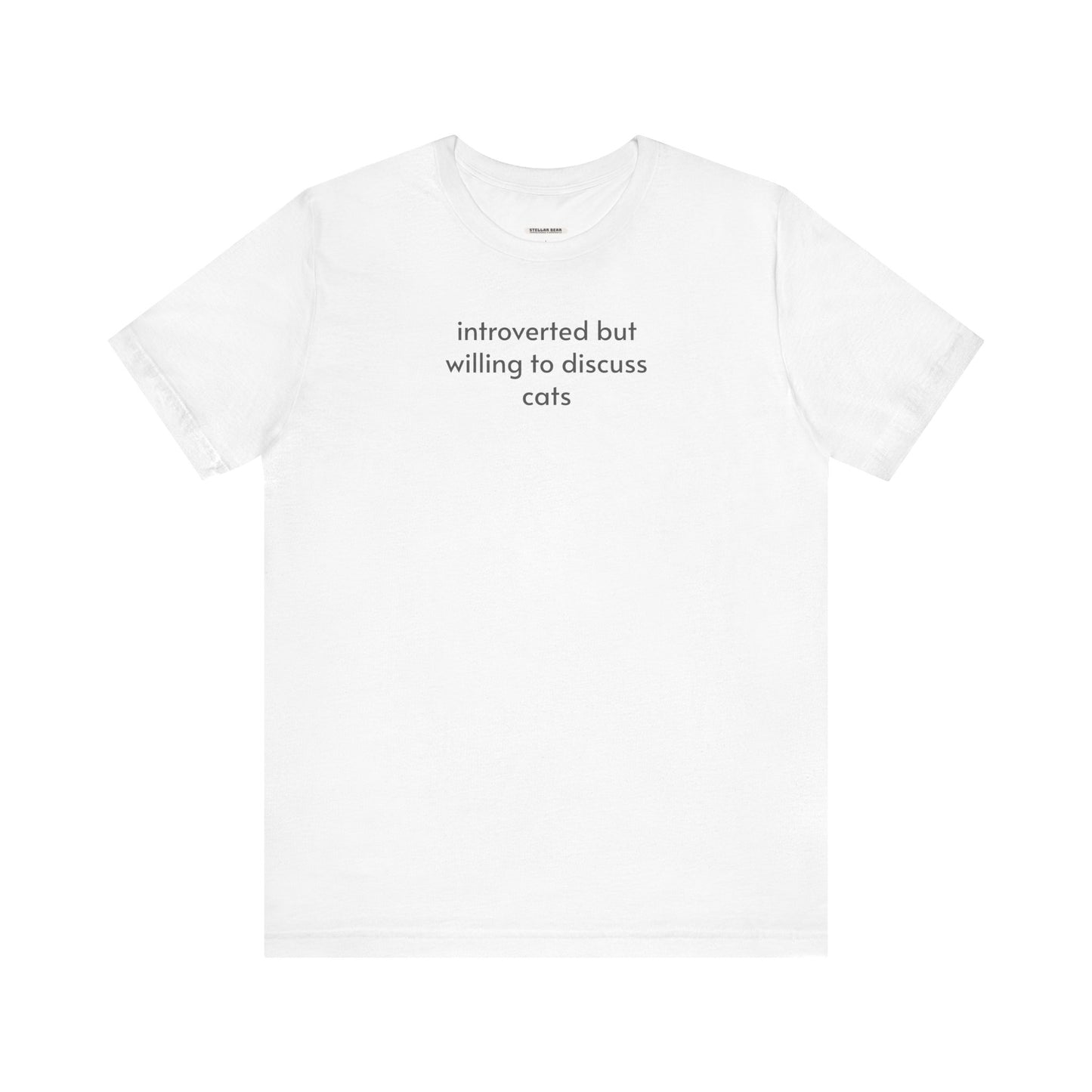 Introverted but Willing to Discuss Cats Minimalist Style T-Shirt