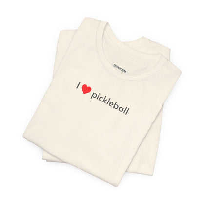 I Love Pickleball Minimalist Style T-Shirt