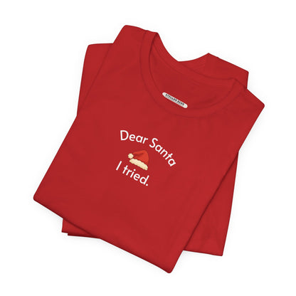 Dear Santa I Tried Minimalist Style T-Shirt
