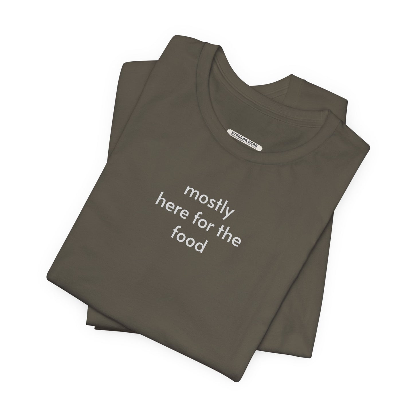 Mostly Here for the Food Minimalist Style T-Shirt