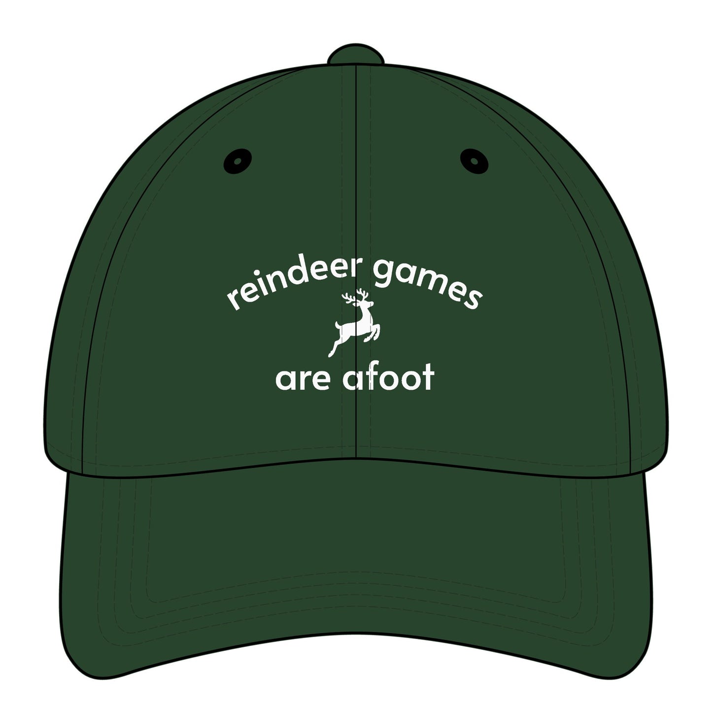 Reindeer Games are Afoot Minimalist Style Cap