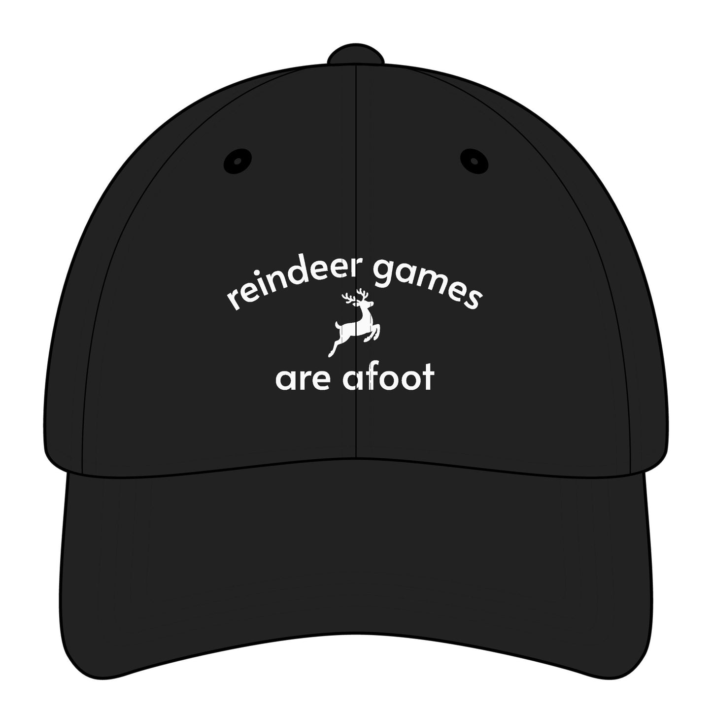 Reindeer Games are Afoot Minimalist Style Cap