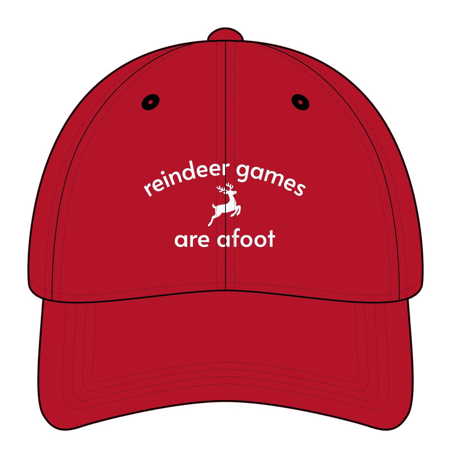 Reindeer Games are Afoot Minimalist Style Cap