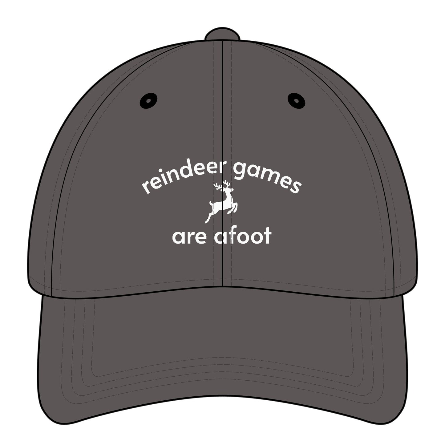 Reindeer Games are Afoot Minimalist Style Cap