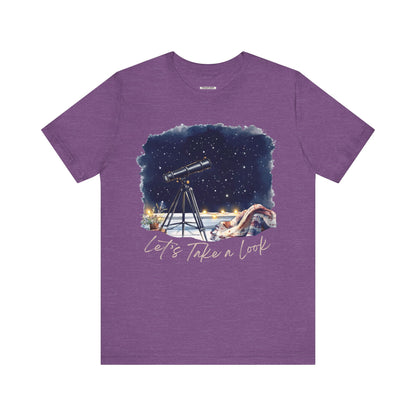 Let's Take a Look Telescope Graphic T-Shirt