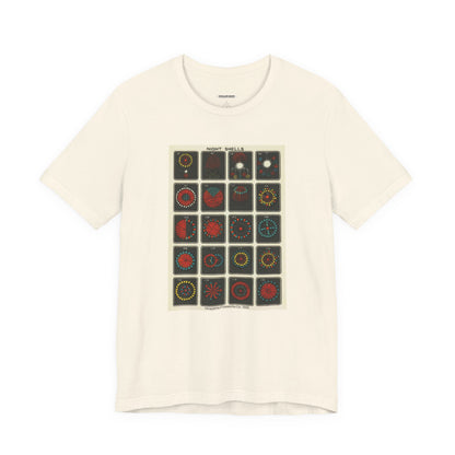 Night Shells 97-116, Hirayama Fireworks Co. 1905 Vintage Graphic T-Shirt
