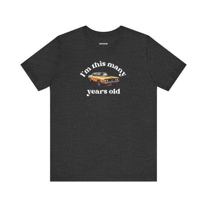 I'm This Many Years Old (Muscle Car) Graphic T-Shirt