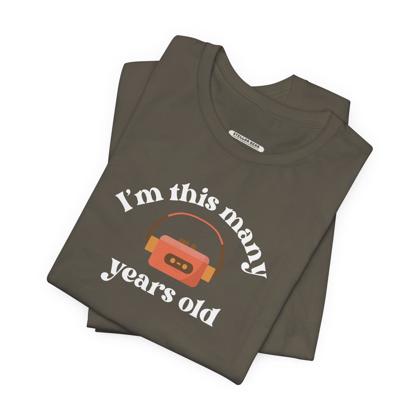 I'm This Many Years Old (Portable Cassette Player) Graphic T-Shirt