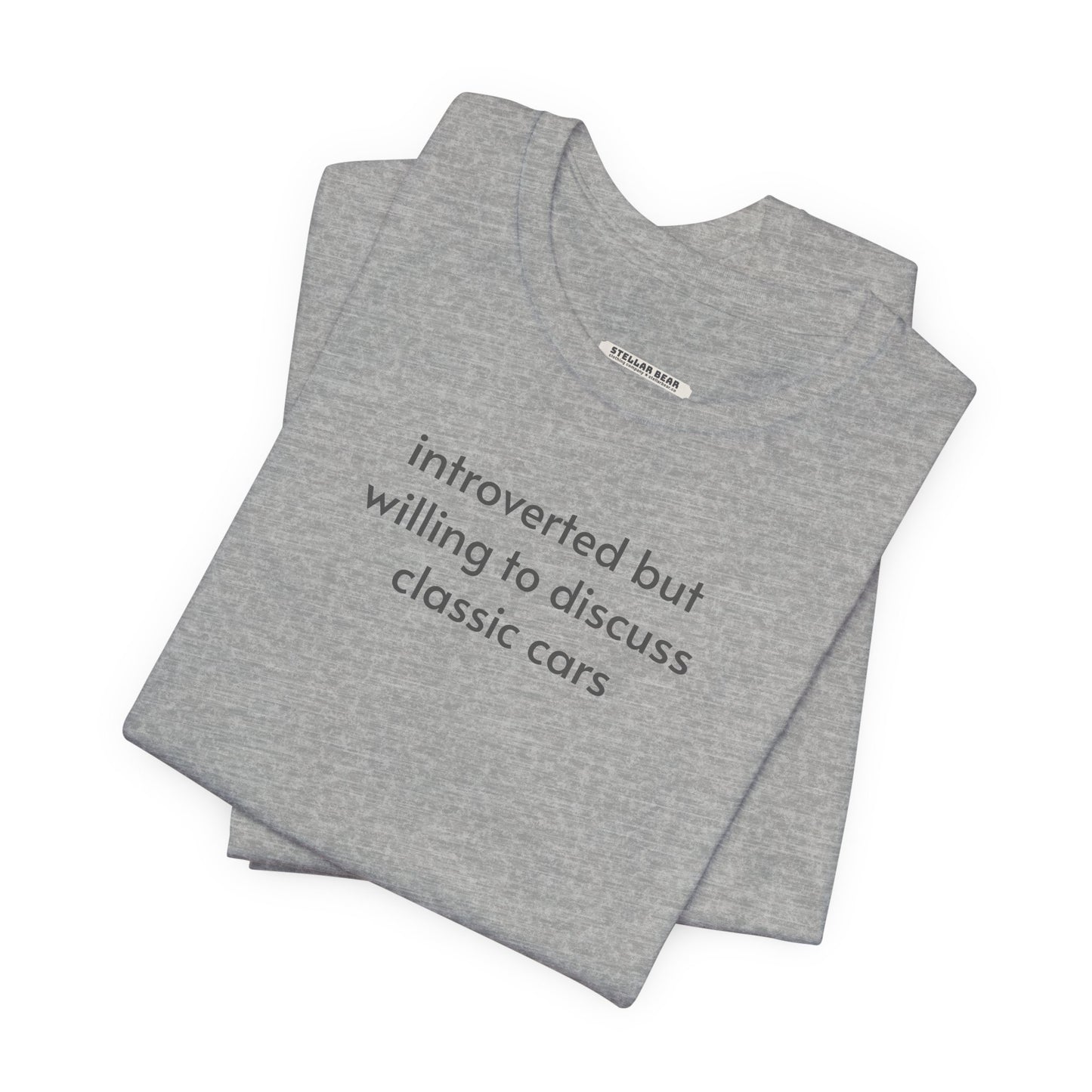 Introverted but Willing to Discuss Classic Cars Minimalist Style T-Shirt
