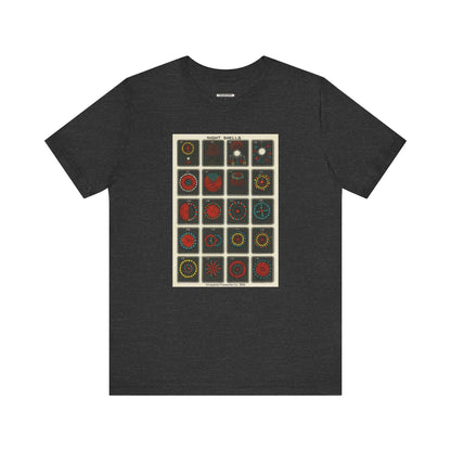 Night Shells 97-116, Hirayama Fireworks Co. 1905 Vintage Graphic T-Shirt