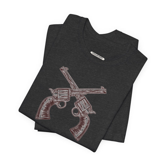 Pistols Crossed Vintage Objects Graphic T-Shirt