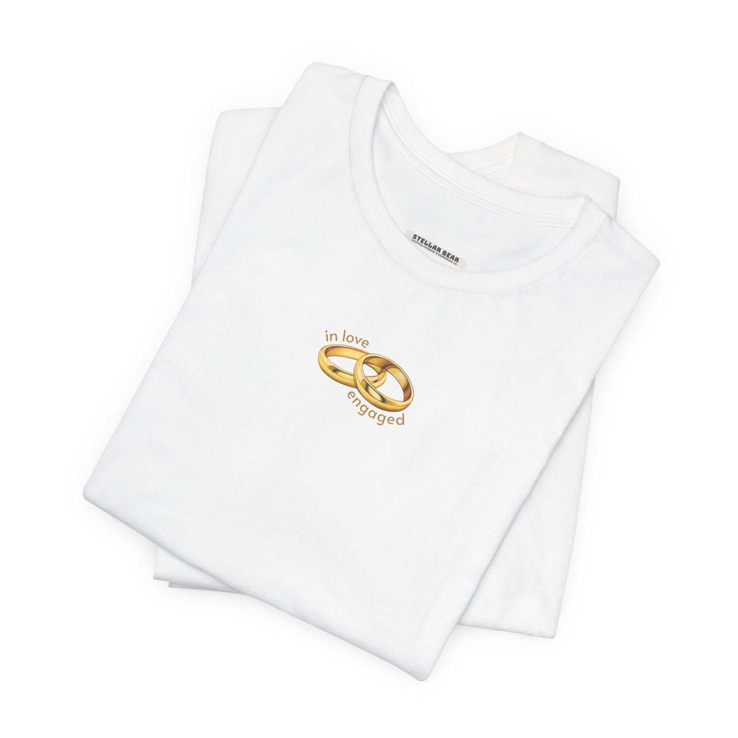 In Love & Engaged Graphic T-Shirt for Engagement Party, Wedding Rehearsal