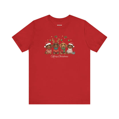 Dachshund Merry Christmas Graphic T-Shirt
