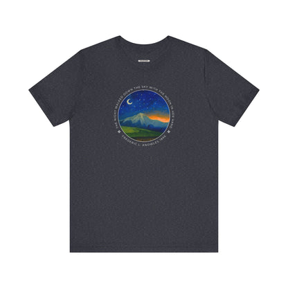 The Night Walked Down the Sky Graphic Quote T-Shirt (Fredric L. Knowles)