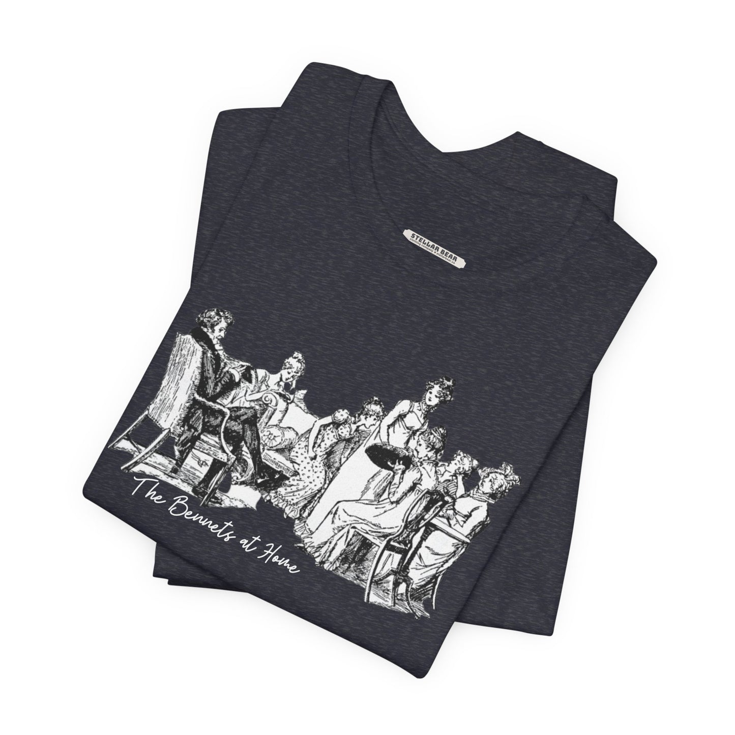 The Bennets at Home, Illustration 1894 Vintage Graphic T-Shirt (Jane Austen)