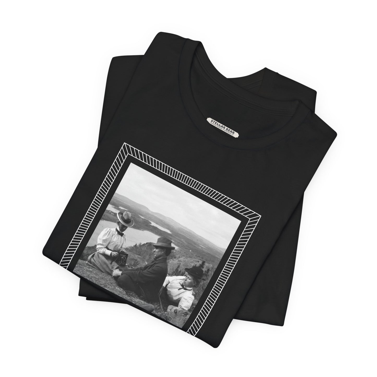 Friends on a Hill with a Camera 1899 Vintage Graphic T-Shirt