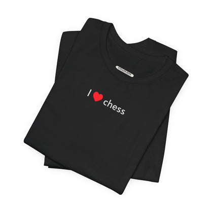 I Love Chess Minimalist Style T-Shirt