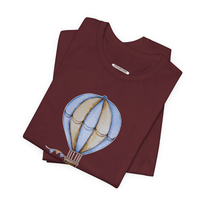 Hot Air Balloon Let's Fly Old-Style Vintage Objects Graphic T-Shirt