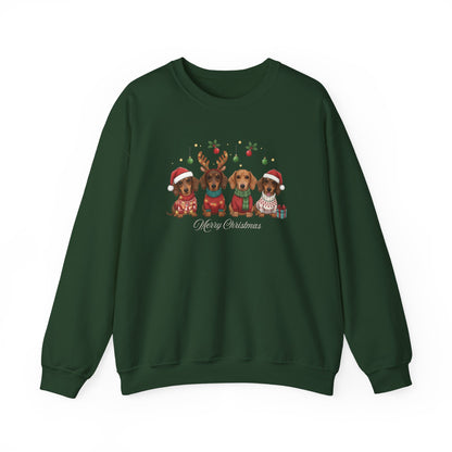 Dachshund Merry Christmas Graphic Sweatshirt