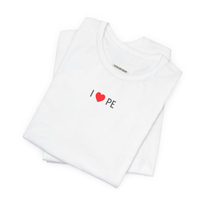 I Love PE Minimalist Style T-Shirt