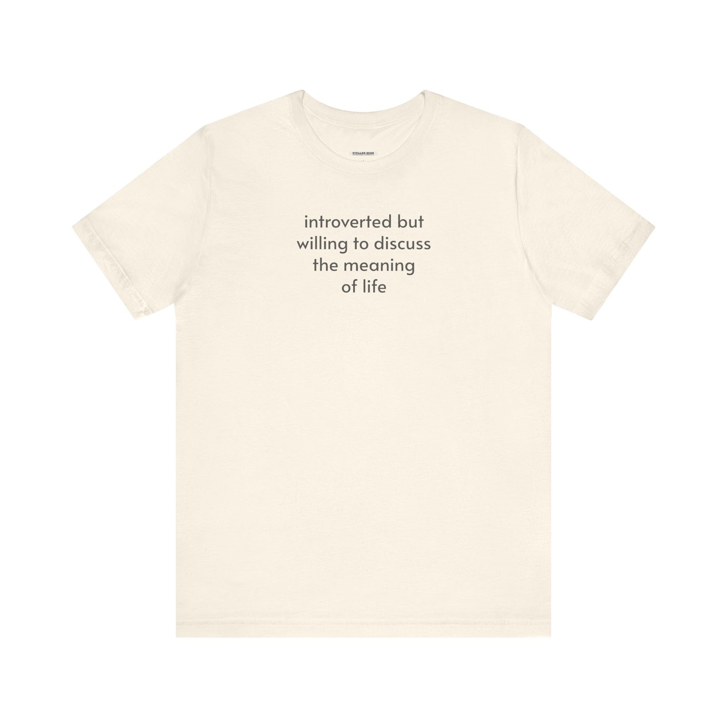 Introverted but Willing to Discuss the Meaning of Life Minimalist Style T-Shirt