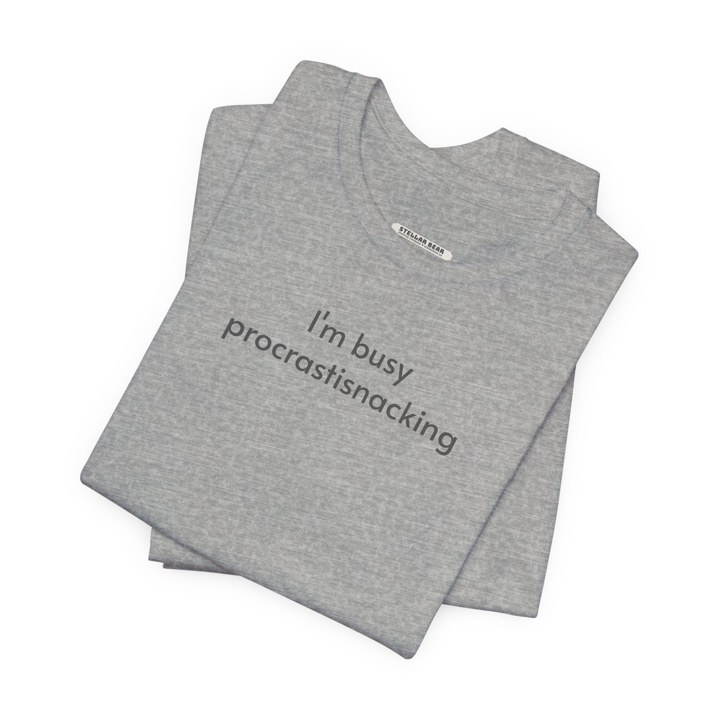 I'm Busy Procrastisnacking Minimalist Style T-Shirt