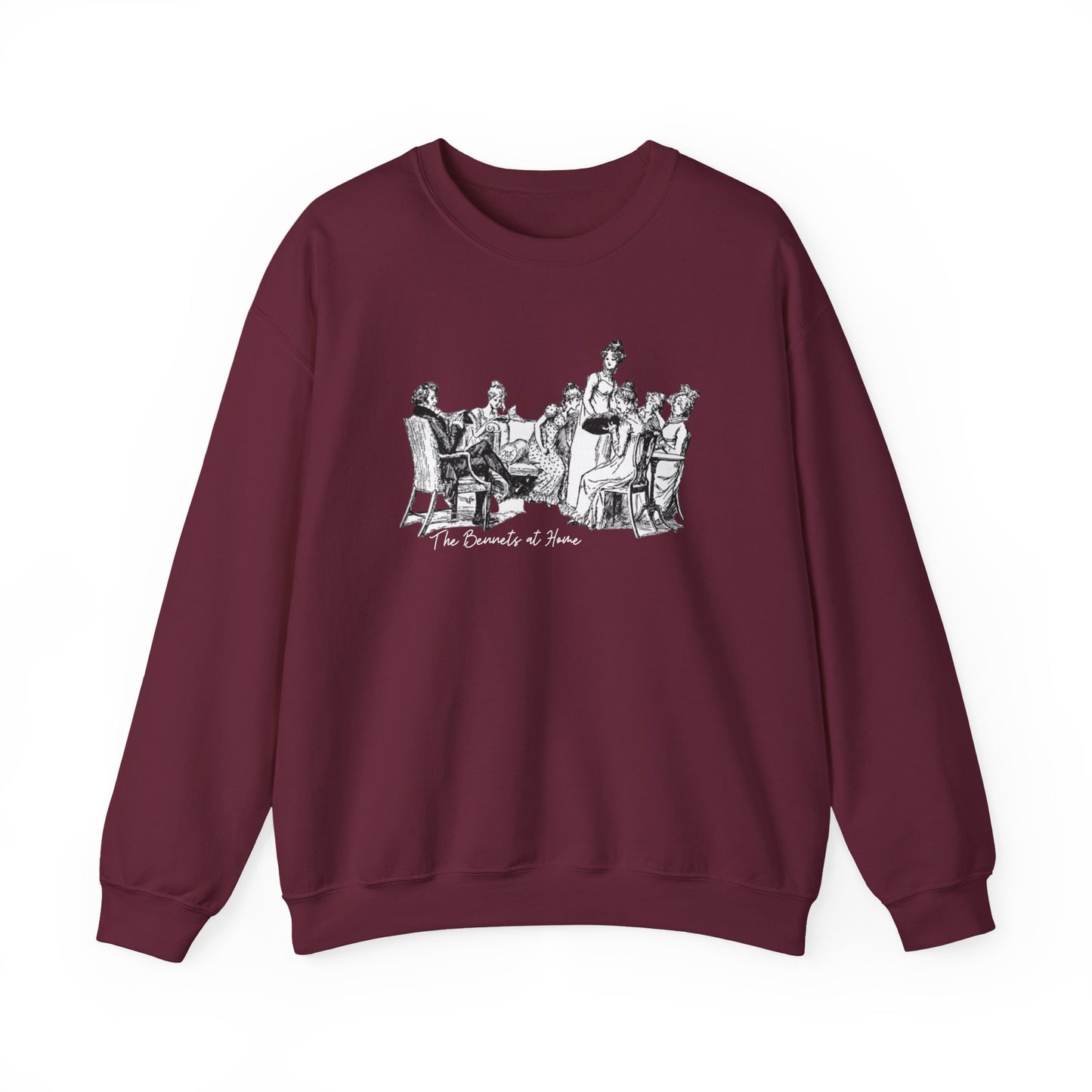 The Bennets at Home, Illustration 1894 Vintage Graphic Sweatshirt (Jane Austen)
