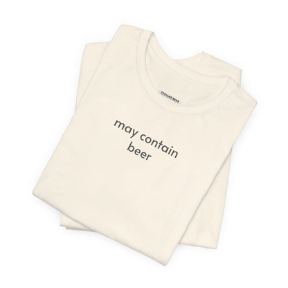 May Contain Beer Minimalist Style T-Shirt